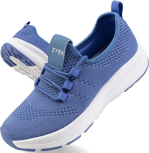 ZYEN Wide Toe Box Shoes Women Non-Slip Ultra Light Running Sneakers Extra Wide Feet Arch Support Walking Shoes Tennis Diabetes Breathable Gym Workouts 6-12 in Kuwait