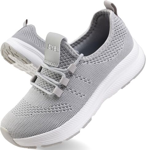ZYEN Wide Toe Box Shoes Women Non-Slip Ultra Light Running Sneakers Extra Wide Feet Arch Support Walking Shoes Tennis Diabetes Breathable Gym Workouts 6-12 in Kuwait