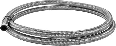 1 Pcs AN16 Fuel Line Hose 6ft Vacuum Hose Automotive 16AN CPE Fuel Hose Silver Tone CPE Rubber,Stainless Steel Braided in Saudi Arabia