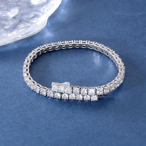 KRKC&CO 3/4mm Tennis Bracelet for Women Men, 14k Gold/White Gold Bracelets, Iced Out 5A Cubic Zirconia Stones, Bridal Wedding Jewelry for Her in Saudi Arabia