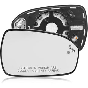 Right Passenger Side Mirror Glass Fit for Ford Fusion 2013-2021, View Convex Mirror Heated with Blind Spot Detection BLIS Replace DS7Z17K707C DS7Z-17K707-C