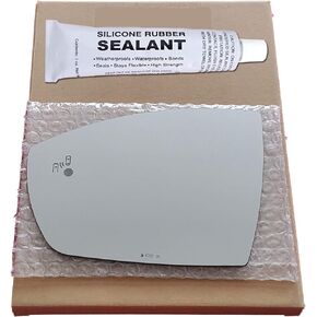Mirror Glass Replacement + Silicone for 2018-2022 Ford Ecosport Driver Side - Blind Spot (2019 2020 2021 18 19 20 21 22)