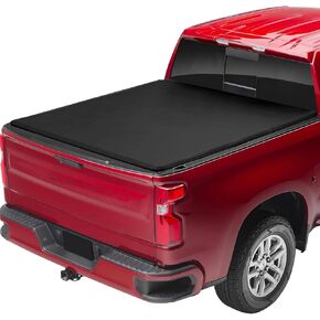 6.6 Ft (79.2 in) Soft Roll-up Truck Bed Tonneau Cover Compatible with 2014-2018 Chevrolet Silverado & GMC Sierra 1500, Water-Proof, Vinyl & Aluminum Truck Bed Cover for Chevy/GMC 1500 in Kuwait
