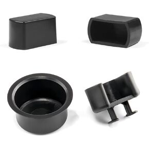 Pack-4 Car Tailgate Hinge Pivot Bushing Kit, 3 Sizes of Bushings for Left Right Bed and Door Sides, ABS Plastic Plug-in Protector, Compatible with Dodge Ram and Ford F-series (Black)