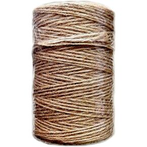 3mm Jute Rope 328Feet Burlap Twine Natural Thick Strong Hemp Cord for Arts Crafts DIY Decoration Gift Wrapping