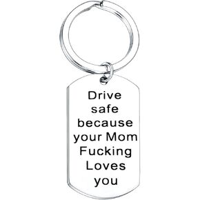 Drive Safe Keychain New Driver Gift to Daughter Son from Mom Driver Keychain Gifts for Daughter Son