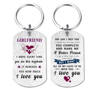 Girlfriend Gifts - Christmas Valentines Gift for Girlfriend - Girlfriend Birthday Anniversary Just Because Keychain