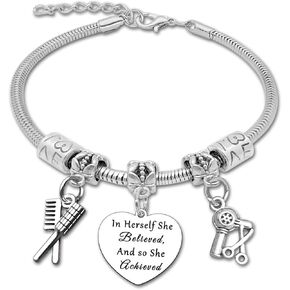 Hairdresser Gifts for Women Hair Stylist Bracelet Christmas Birthday Gifts for Hairdressers Hair Stylist Inspirational Gifts Graduation Gift for Hairdresser Gift for Hair Stylist Appreciation Gifts