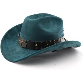 LIDHAY Cowboy Hat for Women Men with Shapeable Wide Brim Western Suede Hat for Cowboys and Cowgirls