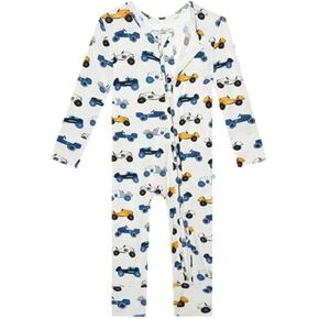 Posh Peanut Convertible Baby Sleepers - Footless Baby Pajamas with 2 Way Zipper for Easy Diaper Changes (Newborn/0-3 Months) Safari Animals
