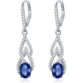 Nature Birthstone Earrings for Women 925 Sterling Silver Bride Vintage Earrings Cubic Zirconia Earrings Birthstone Christmas Jewelry Gifts for Women in Kuwait