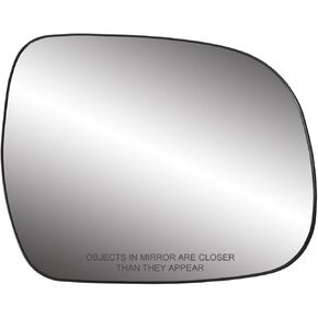Driver Side Heated Mirror Glass w/backing plate, Toyota Highlander US Built, 5 15/16" x 7 1/2" x 8 3/8"