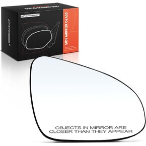 A-Premium Right Passenger Side Non-Heated Mirror Glass with Backing Plate - Compatible with Toyota Corolla 2014-2019 - Exterior Side View Convex Mirror