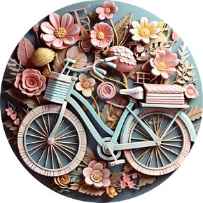Rustic Wall Decor Wall Plaque Sign Vintage Round Metal Tin Sign Compass Wreath Door Hanging,Suitable for Home Garden Kitchen Bar Cafe Restaurant Garage Wall Decor Retro Vintage 8x8 Inch (Compass 2)