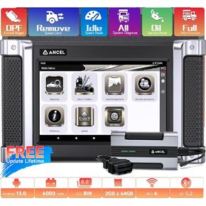 ANCEL HD8000 Heavy Duty Truck Scanner, 30+ DPF Forced Regen, 2025 Top Bidirectional Diagnostic Scan Tool with Speed Limit Idle Speed Coding & Oil Service Reset for Trucks, Free Update Lifetime
