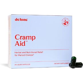 De Lune Cramp Aid, Herbal and Natural Relief for Period Cramps with Fenugreek Seed, Dong Quai Root Extract, Zinc, Calendula and Vitamin B, Vegan, Gluten Free, Fast and Effective (24 Liquid Capsules) in Saudi Arabia