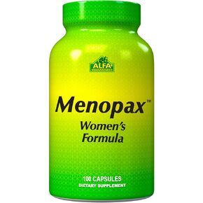 ALFA VITAMINS® Menopax Women's Menopause Complete Natural Supplement Formula - Energy Support - Mood Enhancer - 100 Capsules