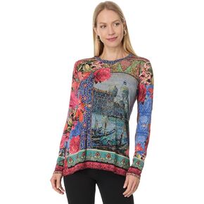 Johnny Was Women's The Janie Favorite Long Sleeve Crew Neck Tee