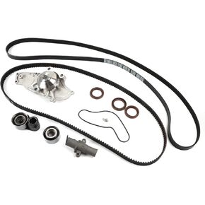Timing Belt Kit Water Pump Fit for 2003-2017 Accord Odyssey Pilot Ridgeline 3.5L 3.0L for 03-18 TL MDX RDX RL TSX ZDX Saturn 3.7L 3.5L 3.2L Engine Replacement Parts w/Pulley Tensioner Camshaft Seal
