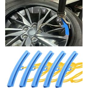 5PCS Rim Protector,Wheel Rim Protector,Car Accessories Wheel Protectors Rim,Car Tire Changing Rim Protector,Tire Replacement Rim Edge Protector Tool,Wheel Changing Rim Savers for Car (Red)