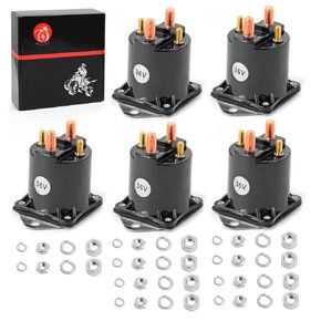 MOTO1988 5Pcs 36 Volt 4 Terminals Starter Solenoid Relay 1976-1998 for Club Car DS Golf Cart Replace 8016