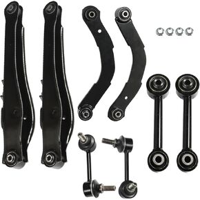 labwork 8 Pcs Rear Suspension Kit Upper Lower Control Lateral Toe Arms Sway Bar Links Replacement for 2007-2009 Caliber 2.0L 2.4L