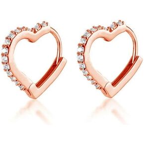 تشيكوسلوفاكيا الحب القلب Huggie أقراط هوب صغيرة للنساء الفتيات المراهقات 925 الفضة الاسترليني كريستال القلب Daith الغضروف مسمار الحد الأدنى الأطواق النائمة لطيف عيد ميلاد عيد الميلاد عيد الحب هدايا عيد الأم المجوهرات in Kuwait