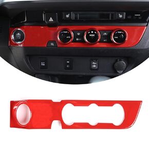 Fit for Tacoma 2015 2016 2017 2018 2019 2020 2021 2022 2023 LHD Car A/C Control Switch Panel,Center Console Air Vent Outlet Air Condition Vent Cover Trim Car Accessories (Black Carbon Fiber)