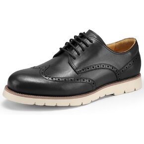 Top Layer Cowhide Genuine Leather, More Classy Comfortable Breathable Durable, All Seazons Classic Brogue Casual Dress Shoes for Men Reminder: Check Size PIC