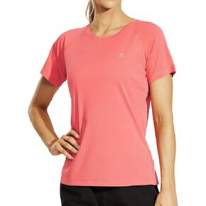 Haimont Women's Dry Fit Athletic Running T-Shirts UPF 50 Sun Protection Short Sleeve UV Gym Workout Activewear Tee Shirt