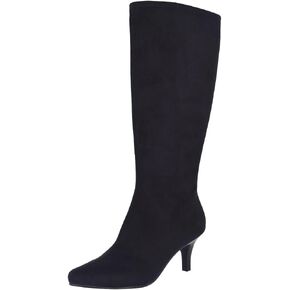 Impo Namora Stretch Boot with Memory Foam, Black Faux Suede