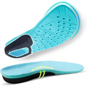 OrthoComfoot Wide Plantar Fasciitis Inserts for Women, Breathable Comfort Arch Support Insoles for Diabetes & Flat Feet, 240LBS+ Heavy-Duty Adjustable TPU, Work Boot Orthotic Insoles, Size 7 Women