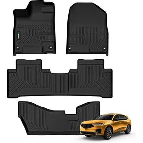 ANBINGO-Floor Mats Custom for Acura MDX 2020-2014 (only for 7 Seat, No Hybrid Models) All Weather Protection TPE for Acura MDX Floor Mats Fits Acura MDX Accessories, Black