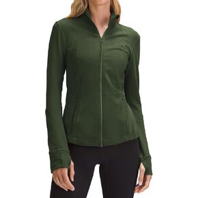 PINSPARK Women's Running Jacket Athletic Full Zip Lightweight Track Jackets Slim Fit Yoga Workout Tops