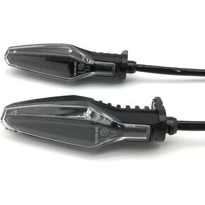 Universal 2PCS 12V LED Motorcycle Turn Signal Indicator Blinker Flashers Compatible with BMW R1200GS R1200R R1250GS R1250R LC ADV F750GS F850GS S1000RR S1000XR G310GS G310R (Clear)