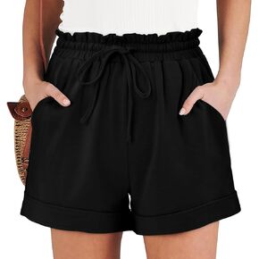 Angerella Women Casual Shorts Drawstring Comfy Elastic Waist Shorts Summer Pull On Short Pants with Pockets