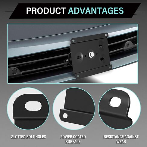 Front License Plate Bracket No Drill Car Front Bumper Tow Hook Mount Bracket Adapter Fits for BMW M2 M3 M4 M5 M6 X5M X6M or M-Sport M135i M235i M328i M335i M4xx M5xx Series M-Sport X5 X6, etc in Saudi Arabia