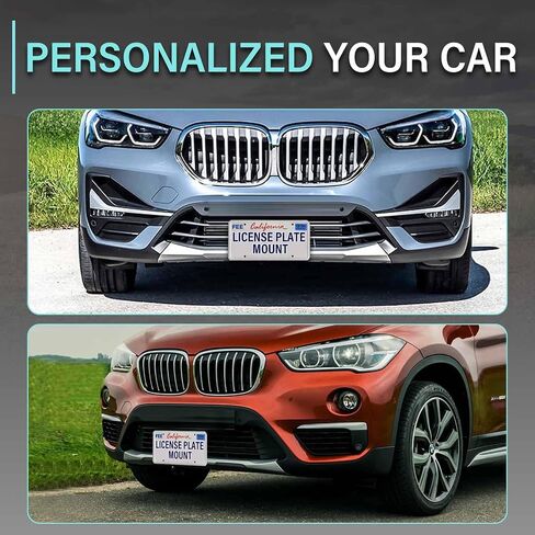 Front License Plate Bracket No Drill Car Front Bumper Tow Hook Mount Bracket Adapter Fits for BMW M2 M3 M4 M5 M6 X5M X6M or M-Sport M135i M235i M328i M335i M4xx M5xx Series M-Sport X5 X6, etc in Saudi Arabia