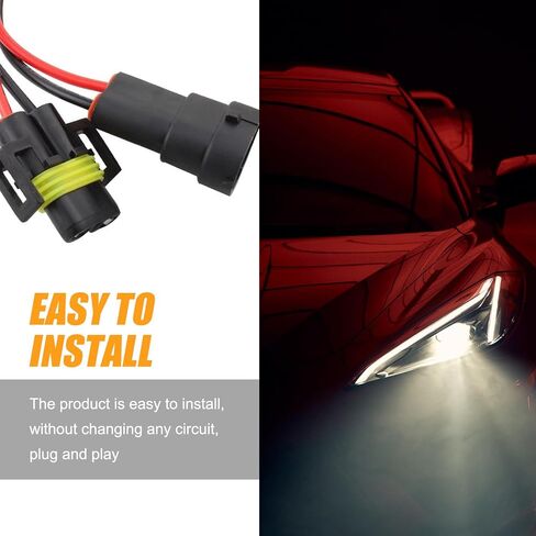 قطعتان من جهاز فك ترميز مصابيح الضباب H11 للسيارة، غطاء معدني مقاوم للماء ومزيل خطأ LED التحديثي، محول لمبة تحذير لوحة القيادة مضاد للوميض، عالمي لسلك فك تشفير مقاومة السيارات (أسود) in Kuwait