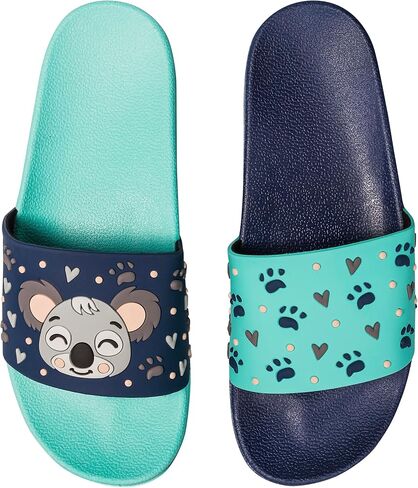 Slides for Women, Men & Kids Pool Sandals Funny Designs Books Coffee Party Pizza Fox Bear Llama Clouds Footwear Gift, Color: Coffee Java Cuppa, 11 US in Saudi Arabia