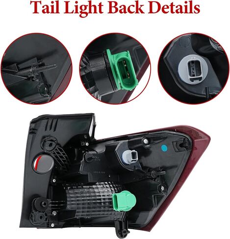 Tail Light Assembly Compatible with Chevy Equinox 2018 2019 2020 Halogen Type Rear Outer Tail Lamp Left Driver Side, Replaces# 84769835, GM2804132 in Kuwait