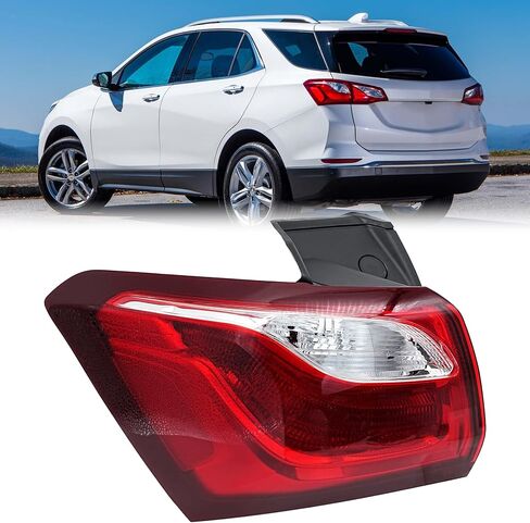 Tail Light Assembly Compatible with Chevy Equinox 2018 2019 2020 Halogen Type Rear Outer Tail Lamp Left Driver Side, Replaces# 84769835, GM2804132 in Kuwait