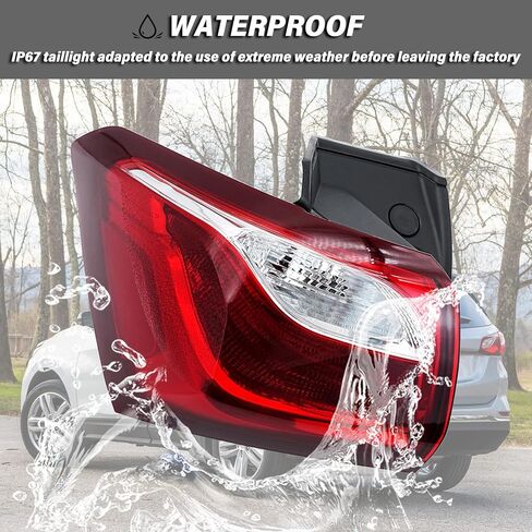 Tail Light Assembly Compatible with Chevy Equinox 2018 2019 2020 Halogen Type Rear Outer Tail Lamp Left Driver Side, Replaces# 84769835, GM2804132 in Kuwait