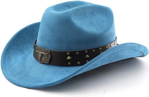 LIDHAY Cowboy Hat for Women Men with Shapeable Wide Brim Western Suede Hat for Cowboys and Cowgirls in Saudi Arabia