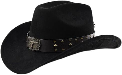 LIDHAY Cowboy Hat for Women Men with Shapeable Wide Brim Western Suede Hat for Cowboys and Cowgirls in Saudi Arabia