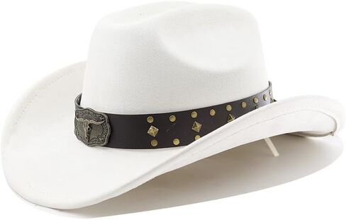 LIDHAY Cowboy Hat for Women Men with Shapeable Wide Brim Western Suede Hat for Cowboys and Cowgirls in Saudi Arabia