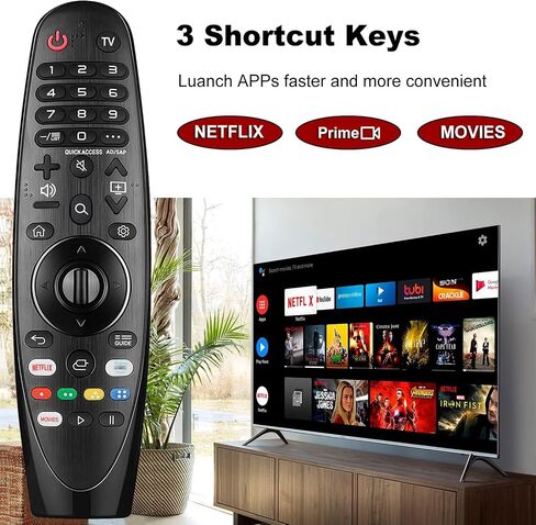 بديل لجهاز التحكم عن بعد لتلفزيون LG المتوافق مع جميع أجهزة تلفزيون LG الذكية، بديل جهاز التحكم عن بعد بإضاءة خلفية عالمية لجهاز التحكم عن بعد LG Magic وجهاز التحكم عن بعد بالأشعة تحت الحمراء in Saudi Arabia