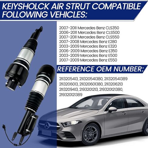 Front Right Air Strut Suspension Shock Absorber, Compatible with Benz CLS350 CLS500 CLS550 E280 E320 E350 E500 E550, 2113205413 211320541380 211320541389 2113206213 in Saudi Arabia