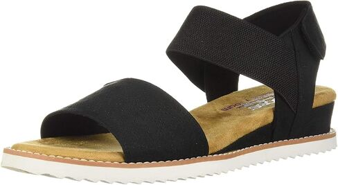 Skechers BOBS Women's Desert Kiss Sandal, Black/Black, 10 W US in Saudi Arabia