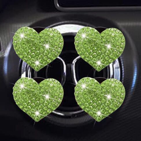 4pcs/Set Bling Bling Car Fragrance Crystal Sunflower Car Diffuser Air Freshener with Vent Clips in Saudi Arabia
